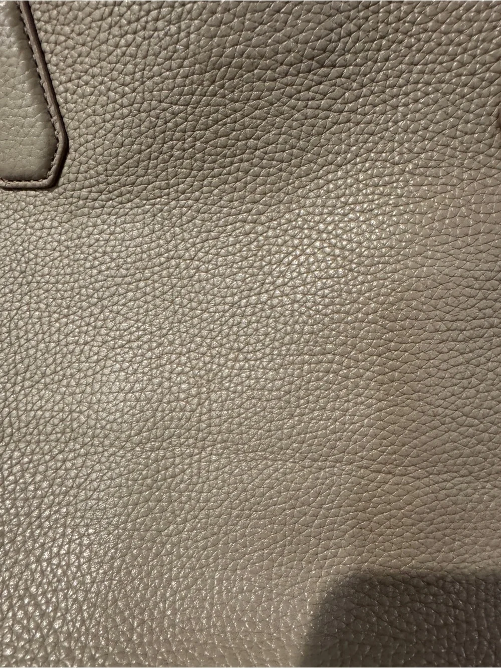 Tory Burch Pebbled Leather Neutral Tote - great condition